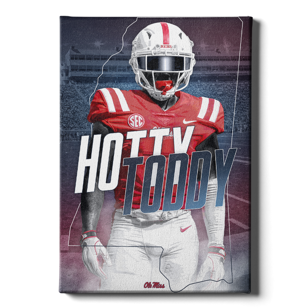 Ole Miss Rebels - Hotty Toddy - College Wall Art #Canvas