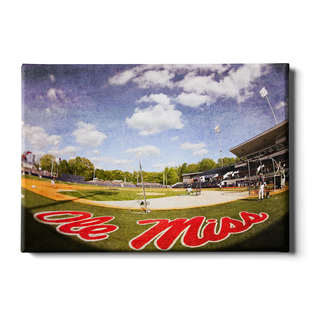 Ole Miss Rebels - Ole Miss Batting Practice - College Wall Art #Canvas