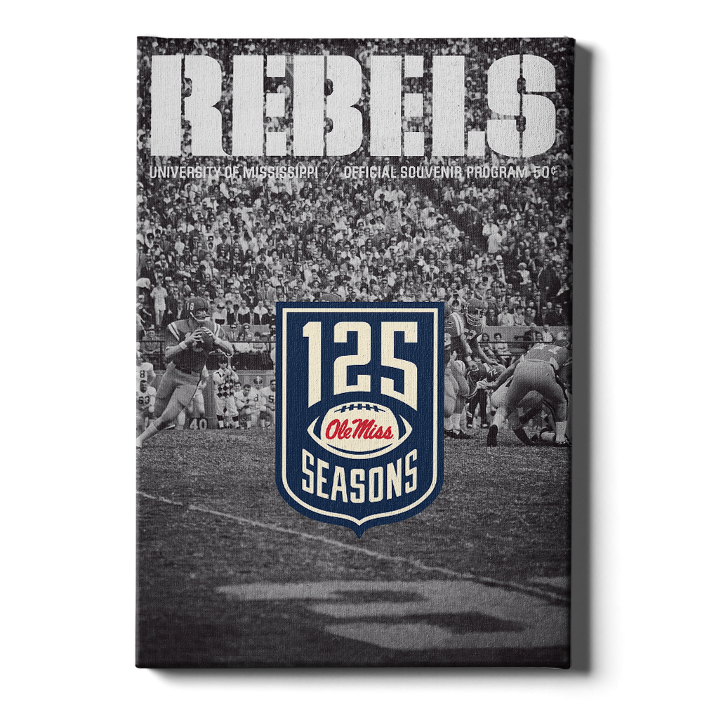 Ole Miss Rebels - REBELS 125 Years - College Wall Art #Canvas