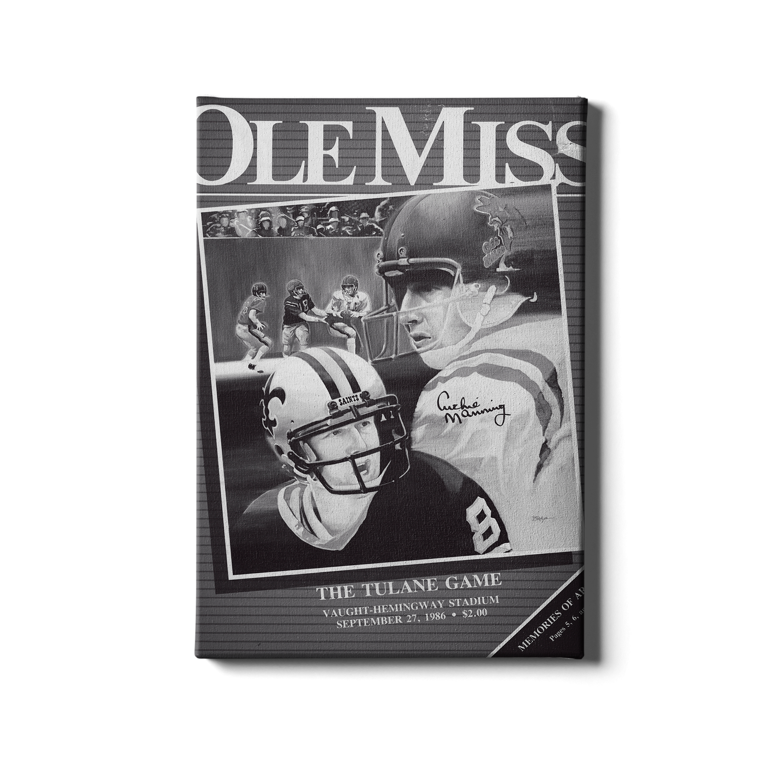 Ole Miss Rebels - Vintage Archie Manning Day - College Wall Art #Canvas