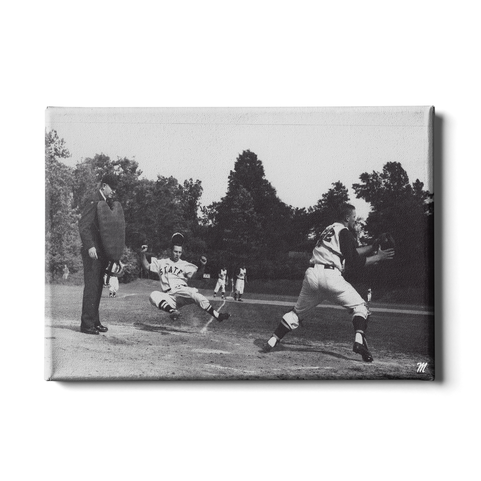 OLE MISS REBELS - Vintage Khayat Play at the Plate - College Wall Art #Canvas