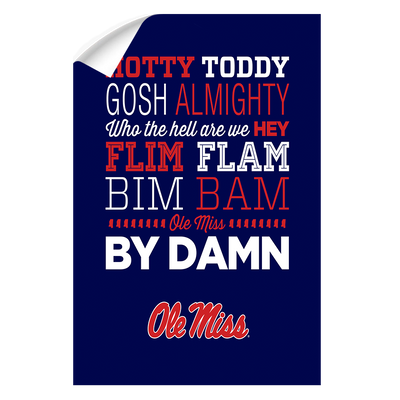 Ole Miss Rebels - Hotty Toddy - College Wall Art #Wall Decal