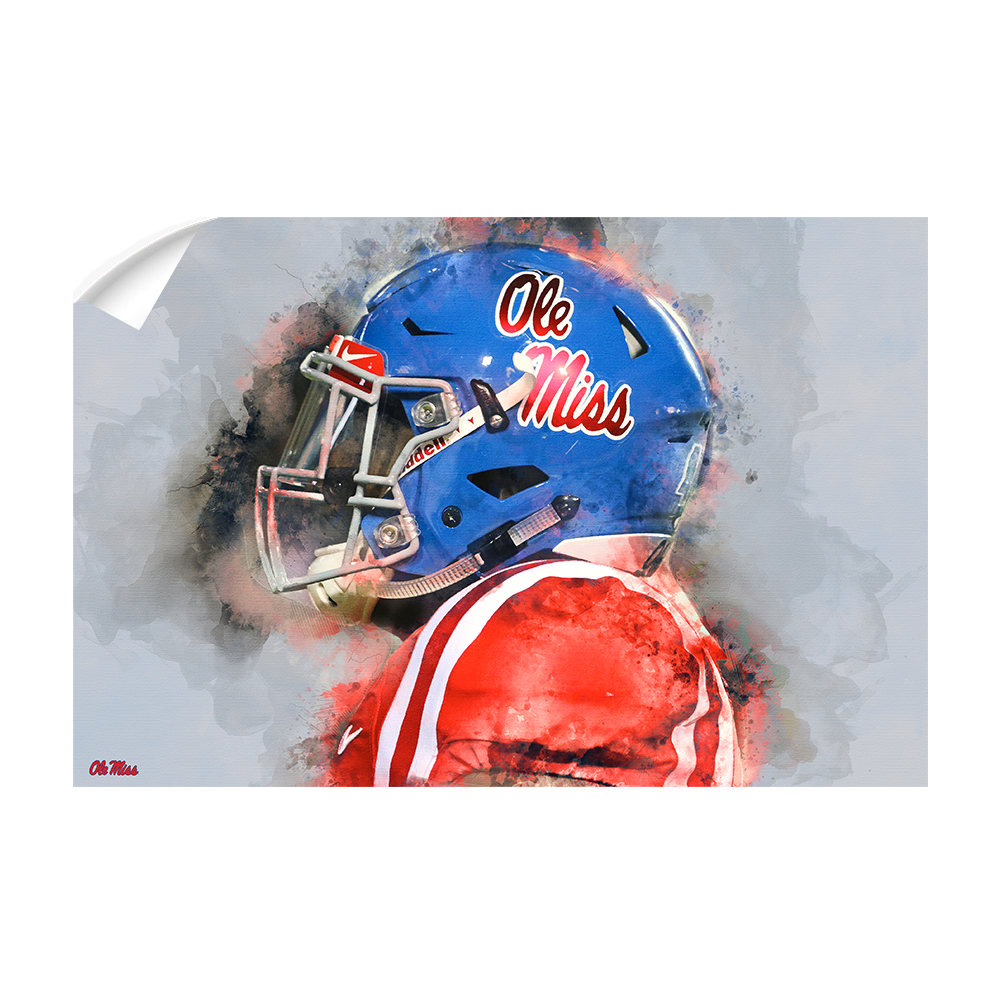 Ole Miss Rebels - Ole Miss Watercolor - College Wall Art #Canvas