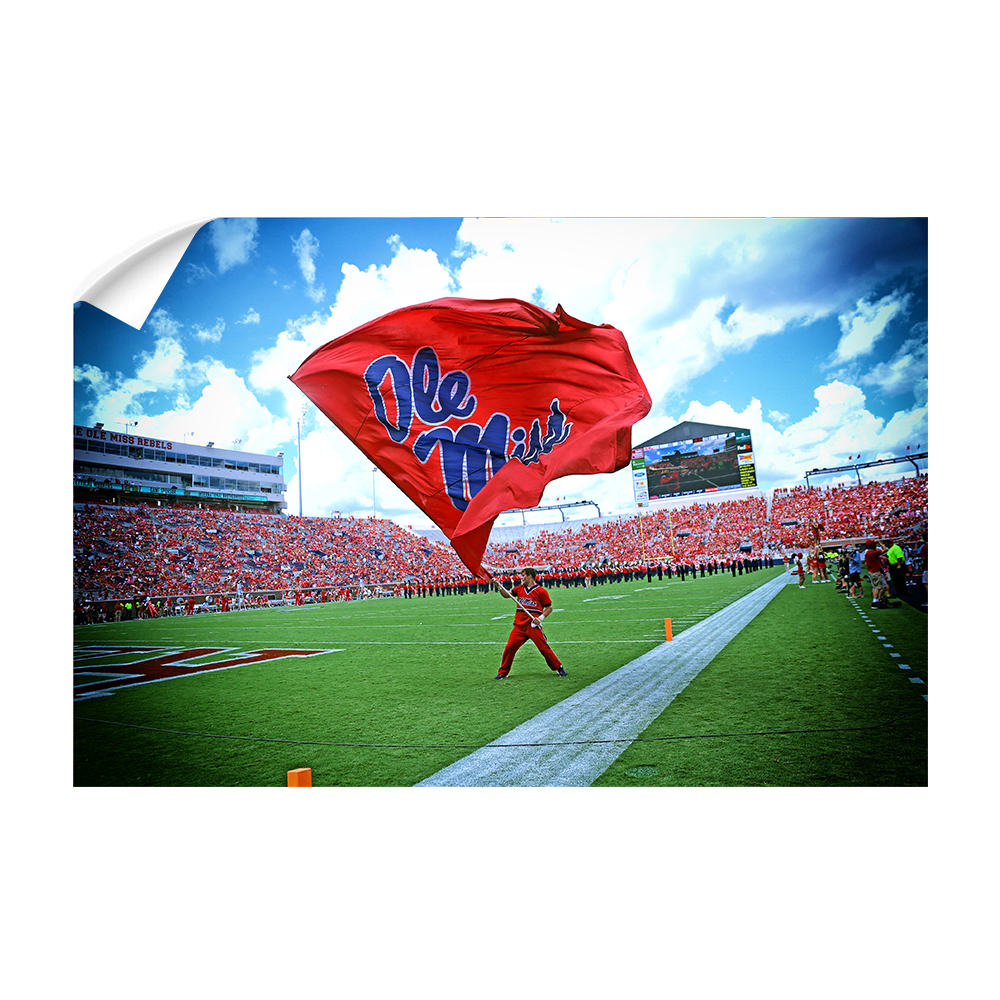 Ole Miss Rebels - Ole Miss Flag - College Wall Art #Canvas