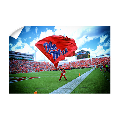 Ole Miss Rebels - Ole Miss Flag - College Wall Art #Wall Decal