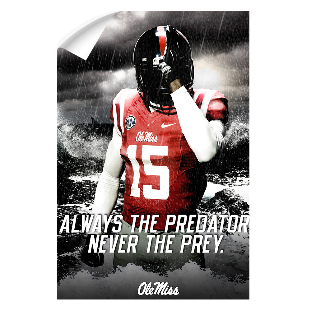 Ole Miss Rebels - The Predator - College Wall Art #Canvas