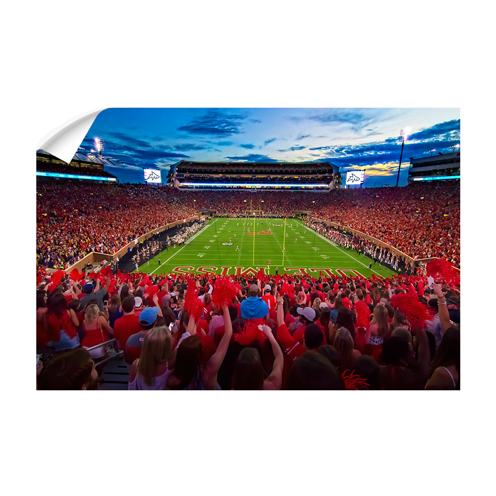 Ole Miss Rebels - Land Shark Sunset - College Wall Art #Canvas