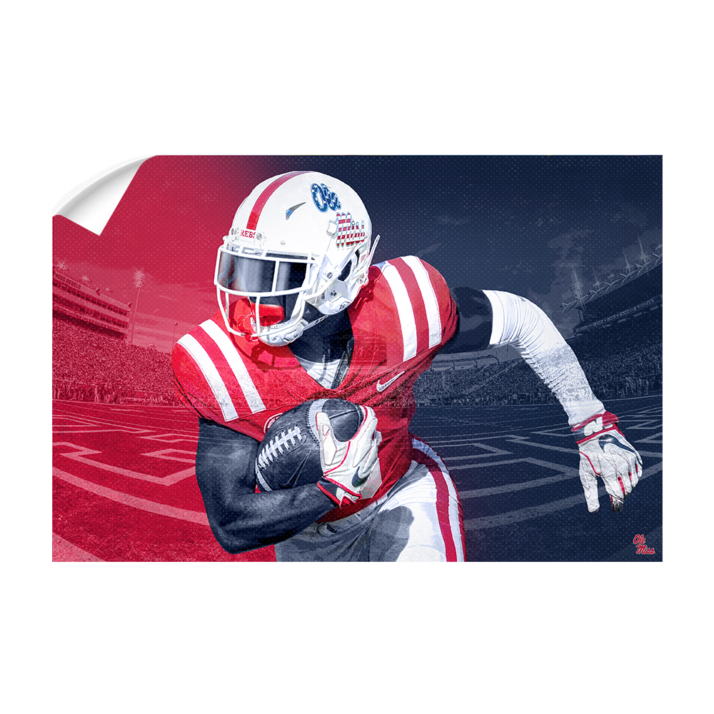 Ole Miss Rebels - Red White Blue Rebs - College Wall Art #Canvas