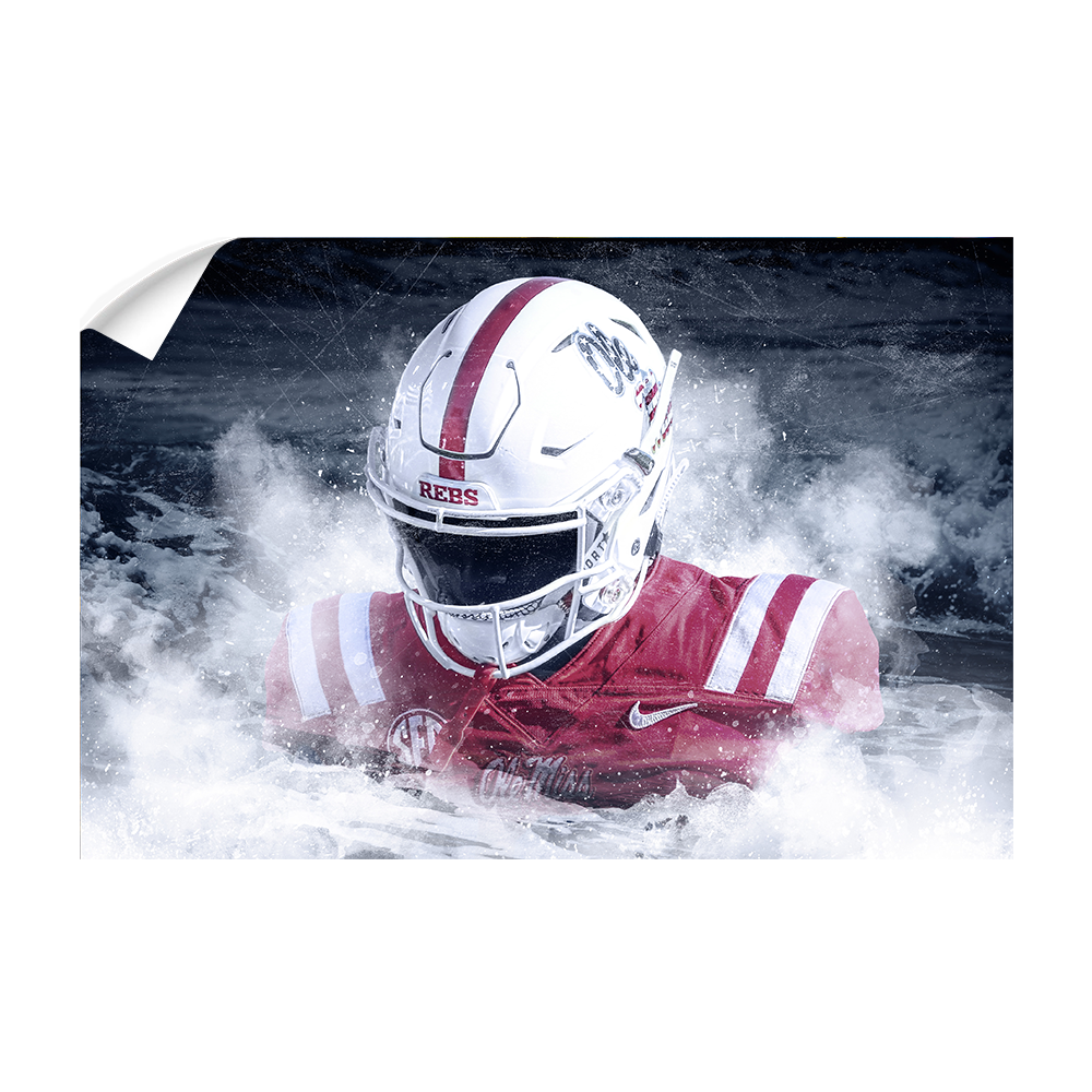 Ole Miss Rebels - Blood In The Water - College Wall Art #Canvas