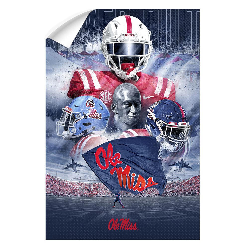 Ole Miss Rebels - Never Quit Collage - College Wall Art #Canvas