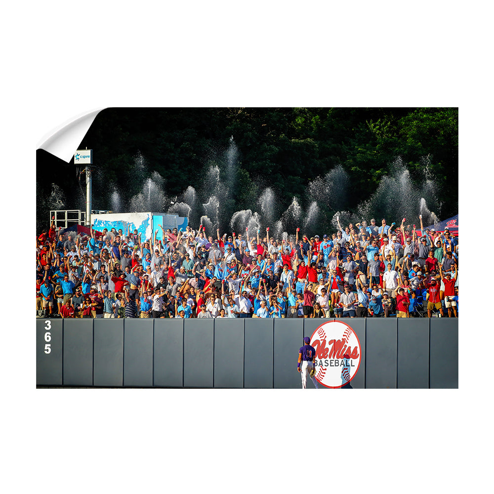 Ole Miss Rebels - Ole Miss Baseball Shower - College Wall Art #Canvas