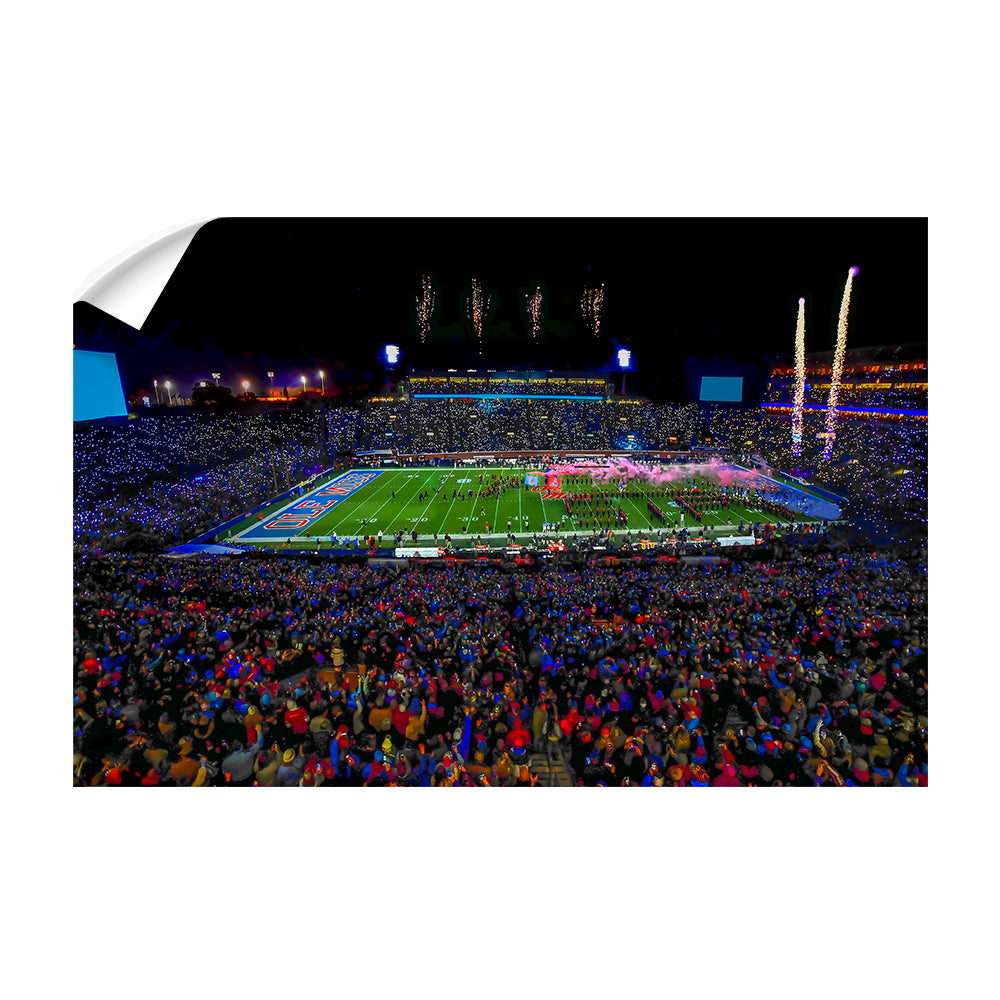 Ole Miss Rebels-Ole Miss Light Show - College Wall Art #Canvas