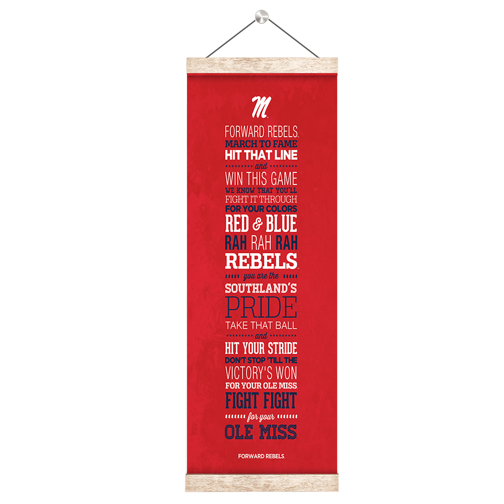 Ole Miss Rebels - Fight Song - College Wall Art #Canvas