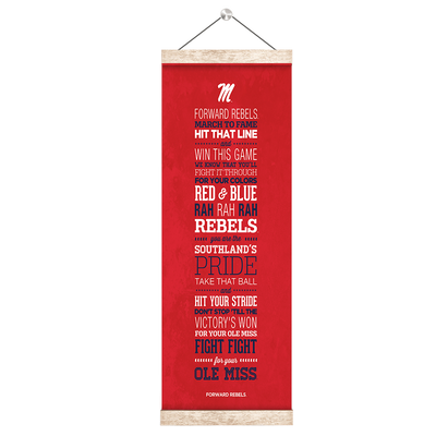 Ole Miss Rebels - Fight Song - College Wall Art #Hanging Canvas