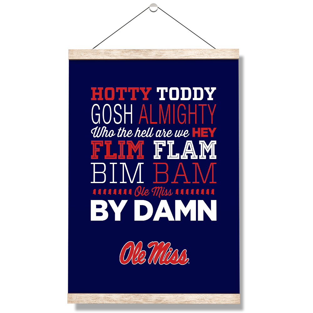 Ole Miss Rebels - Hotty Toddy - College Wall Art #Canvas