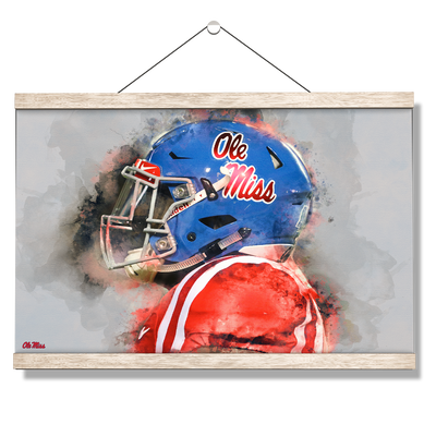 Ole Miss Rebels - Ole Miss Watercolor - College Wall Art #Hanging Canvas