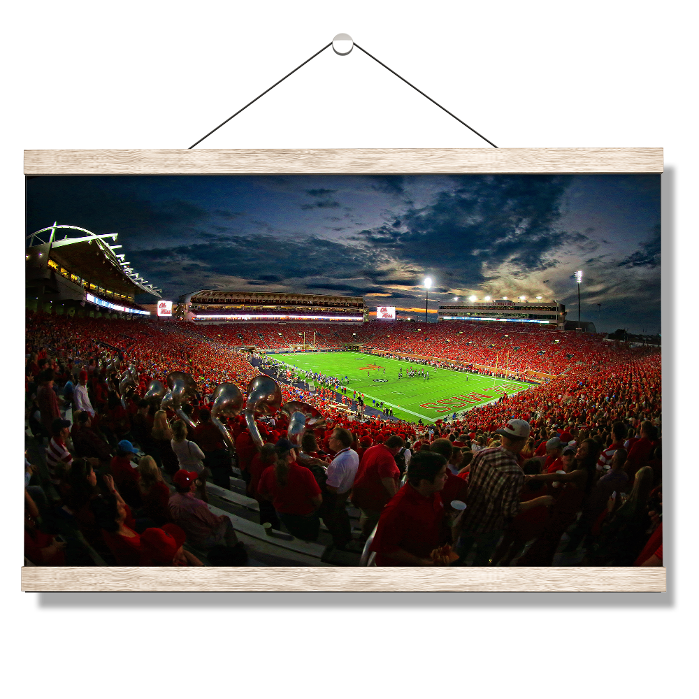 Ole Miss Rebels - Sunset Over Vaught-Hemingway - College Wall Art #Canvas