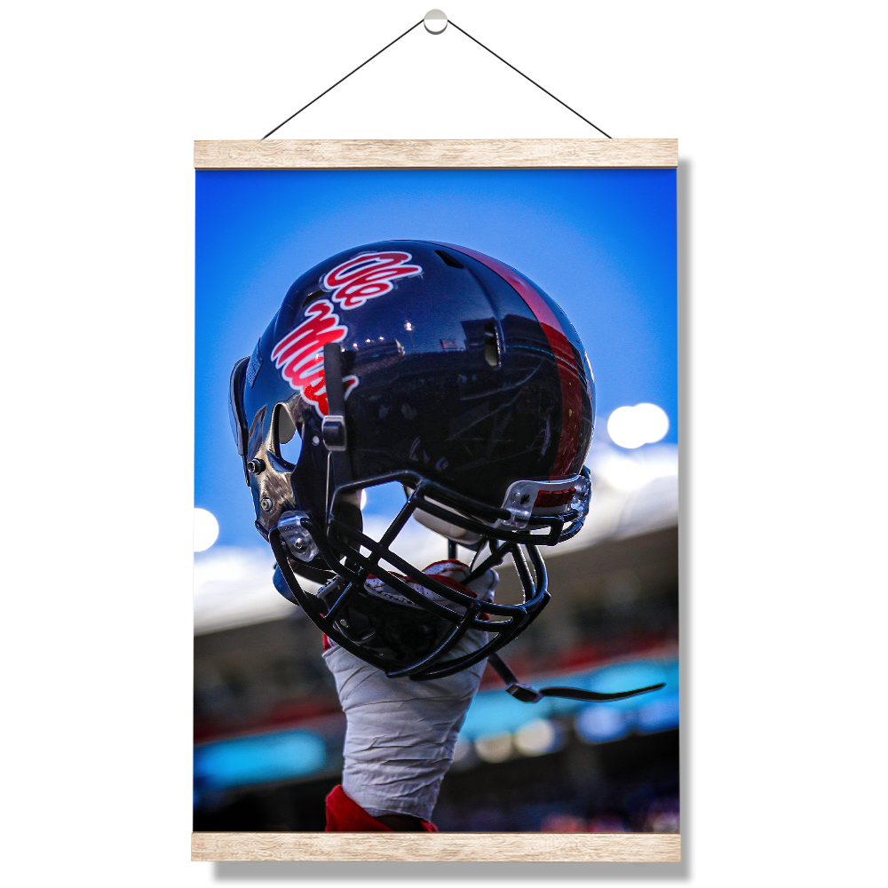 Ole Miss Rebels - Helmet Held High - College Wall Art #Canvas