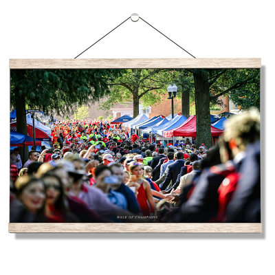 Ole Miss Rebels - Walk of Champions Thru the Grove - College Wall Art #Hanging Canvas