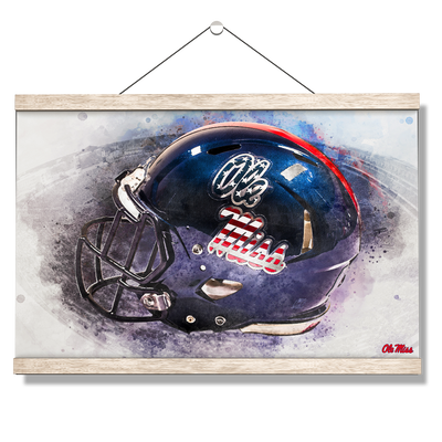 Ole Miss Rebels - Military Appreciation Day Helmet - College Wall Art #Hanging Canvas