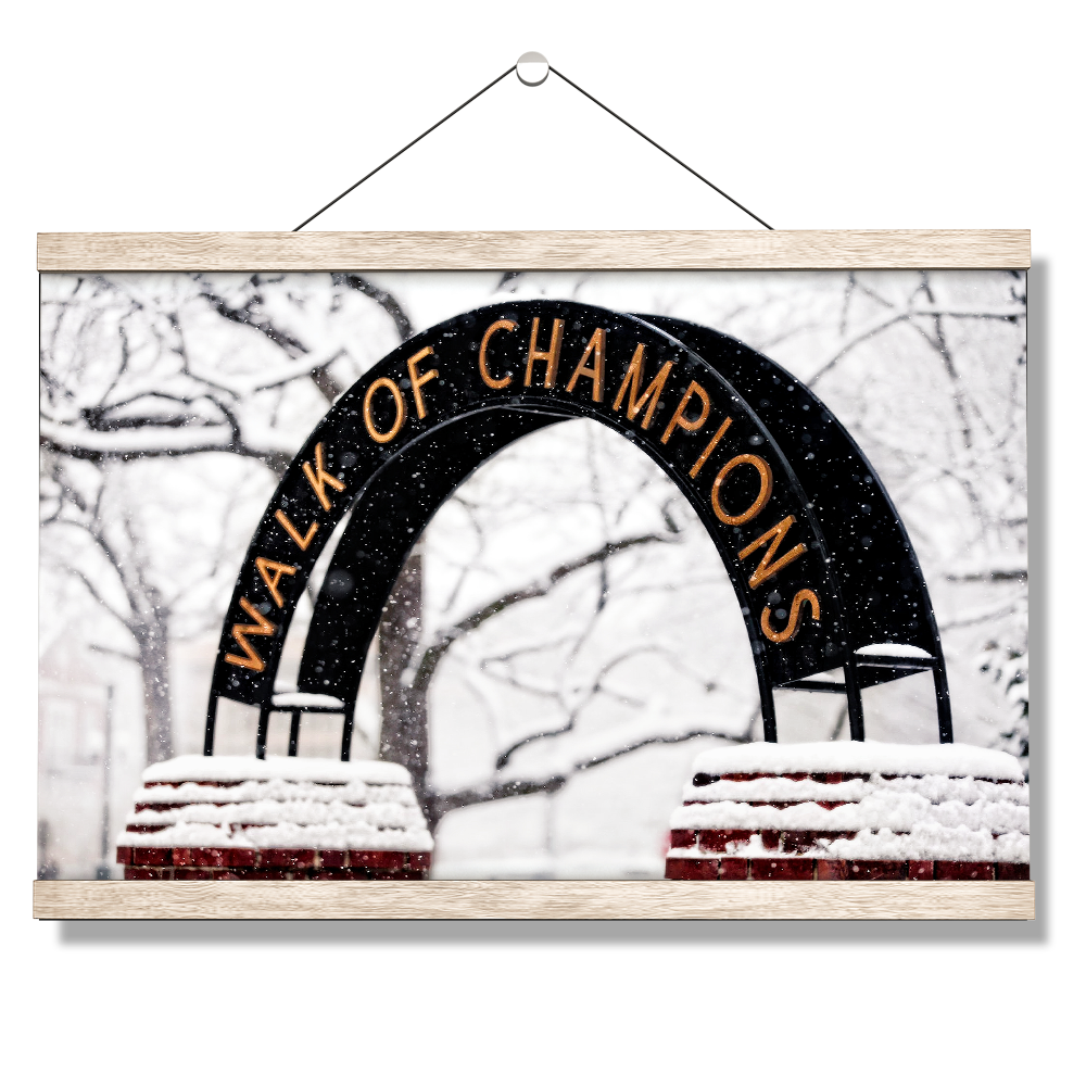 Ole Miss Rebels - Snowy Day Walk of Champions - College Wall Art #Canvas