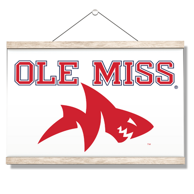 Ole Miss Rebels - Ole Miss Land Shark - College Wall Art #Hanging Canvas