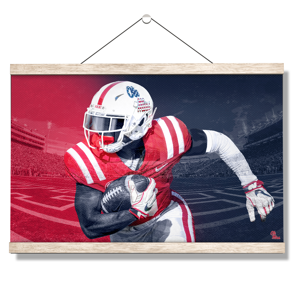 Ole Miss Rebels - Red White Blue Rebs - College Wall Art #Canvas