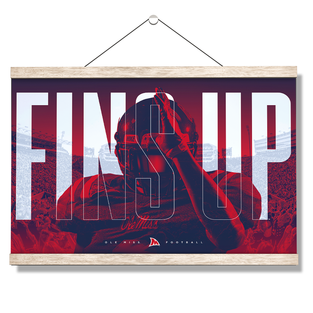Ole Miss Rebels - Fins Up Ole Miss Football - College Wall Art #Canvas