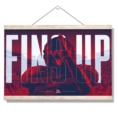 Ole Miss Rebels - Fins Up Ole Miss Football - College Wall Art #Hanging Canvas