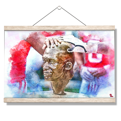 Ole Miss Rebels - Never Quit Watercolor - College Wall Art #Hanging Canvas