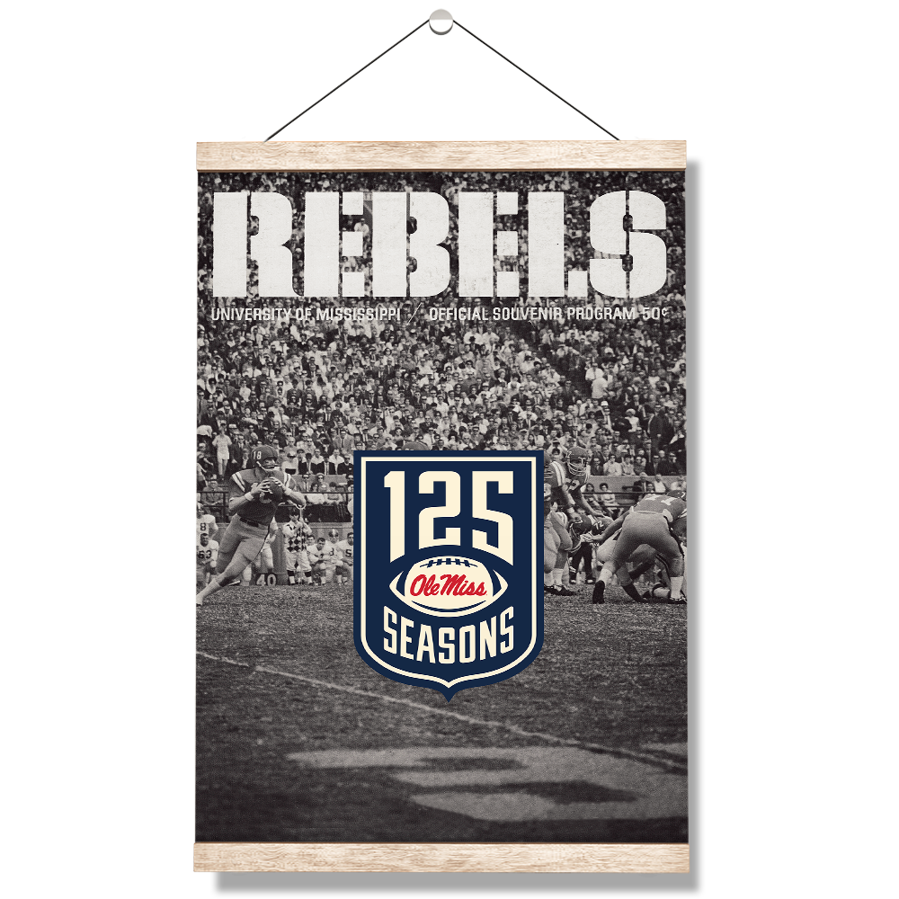 Ole Miss Rebels - REBELS 125 Years - College Wall Art #Canvas