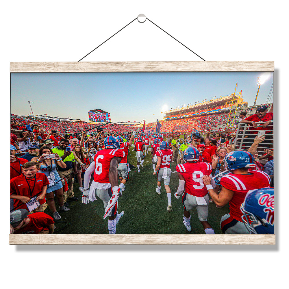 Ole Miss Rebels - Running Onto the Field - College Wall Art #Canvas