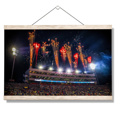 Ole Miss Rebels - Fireworks over Vaught-Hemingway - College Wall Art #Hanging Canvas