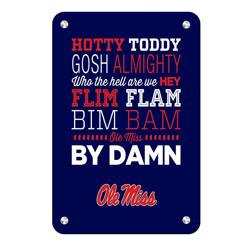 Ole Miss Rebels - Hotty Toddy - College Wall Art #Canvas