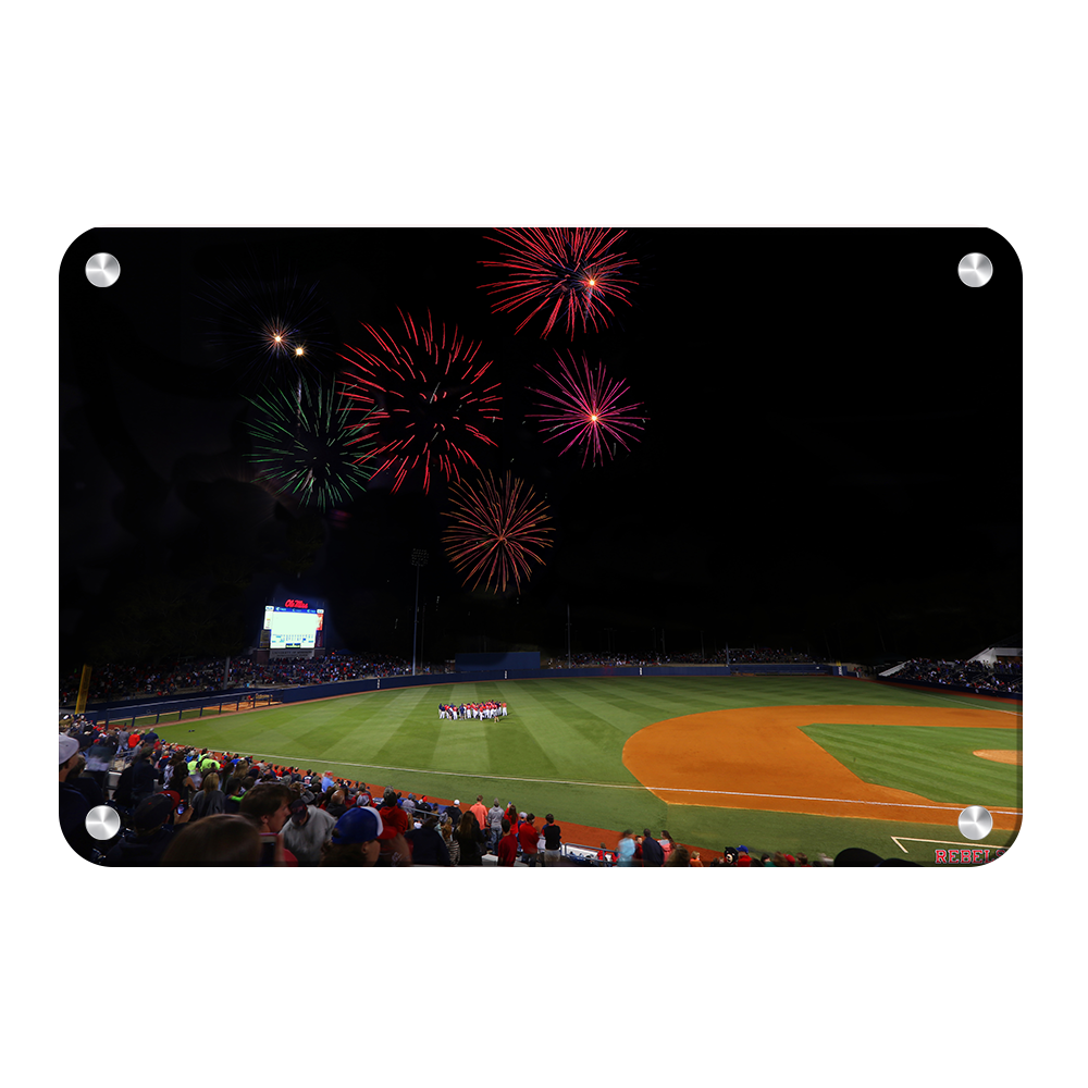 Ole Miss Rebels - Fireworks Over Swayze Field - College Wall Art #Canvas