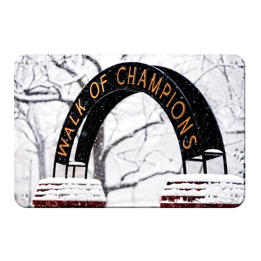 Ole Miss Rebels - Snowy Day Walk of Champions - College Wall Art #Canvas