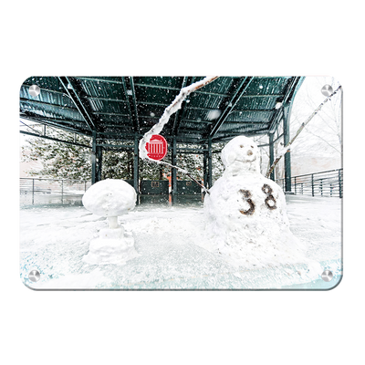 Ole Miss Rebels - Snow Day Snow Man - College Wall Art #Metal