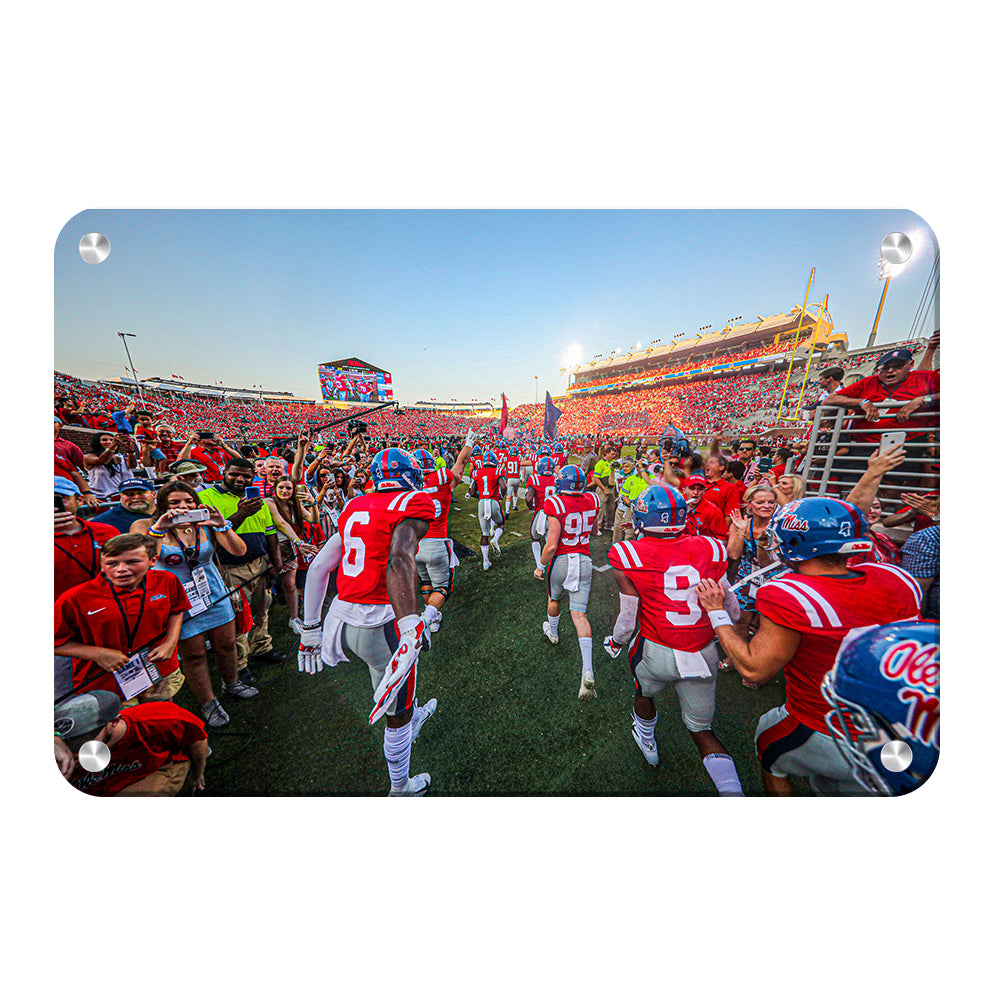 Ole Miss Rebels - Running Onto the Field - College Wall Art #Canvas