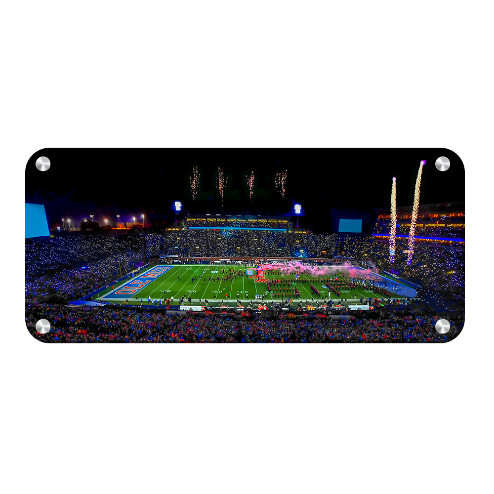 Ole Miss Rebels - Ole Miss Light Show Panoramic - College Wall Art #Canvas