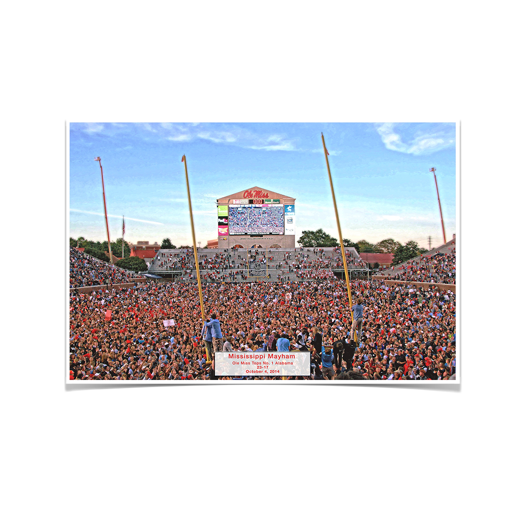 Ole Miss Rebels - Mississippi Mayhem - College Wall Art #Canvas