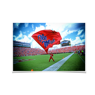 Ole Miss Rebels - Ole Miss Flag - College Wall Art #Poster