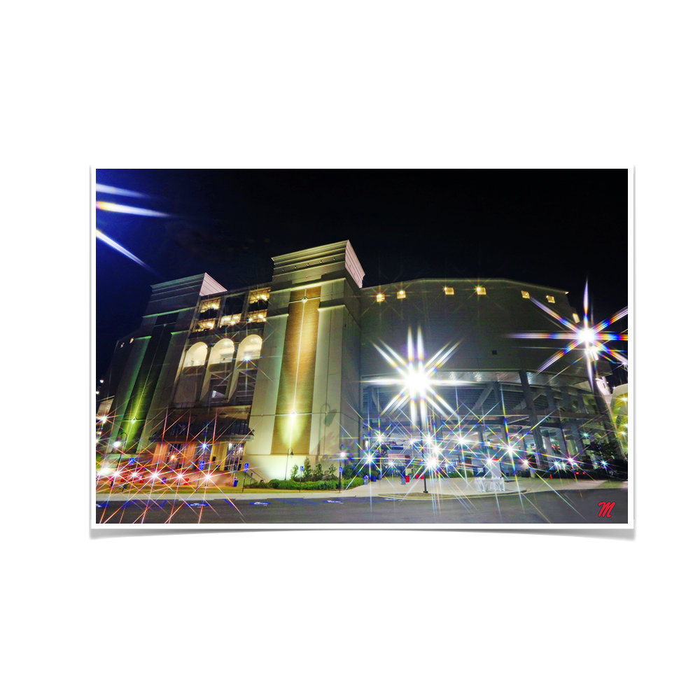 Ole Miss Rebels - Vaught Night - College Wall Art #Canvas