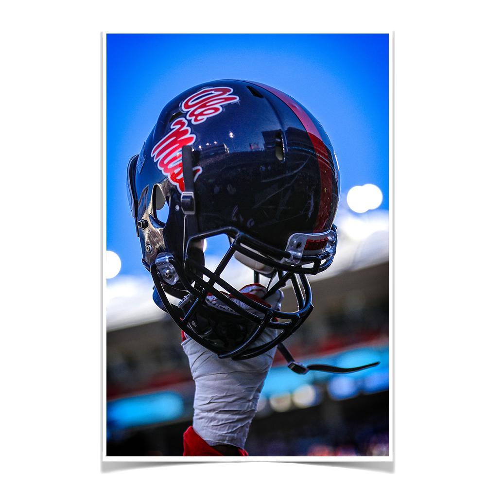 Ole Miss Rebels - Helmet Held High - College Wall Art #Canvas