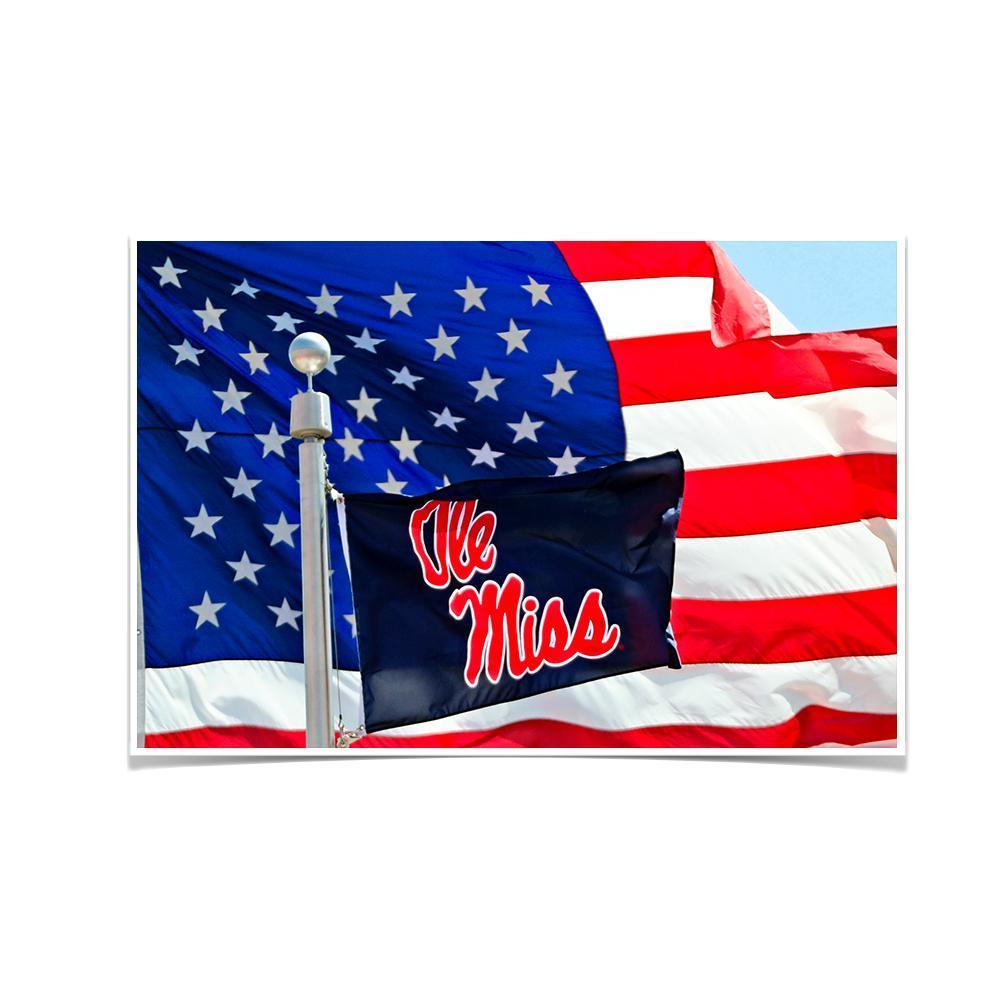 Ole Miss Rebels - Born in America - College Wall Art #Canvas