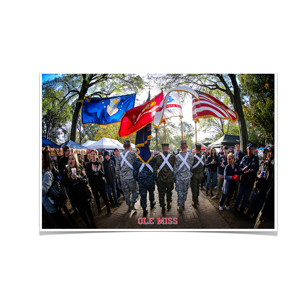 Ole Miss Rebels - Military Walk of Champions - College Wall Art #Canvas