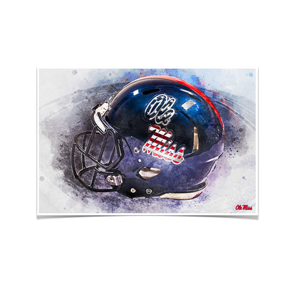 Ole Miss Rebels - Military Appreciation Day Helmet - College Wall Art #Poster