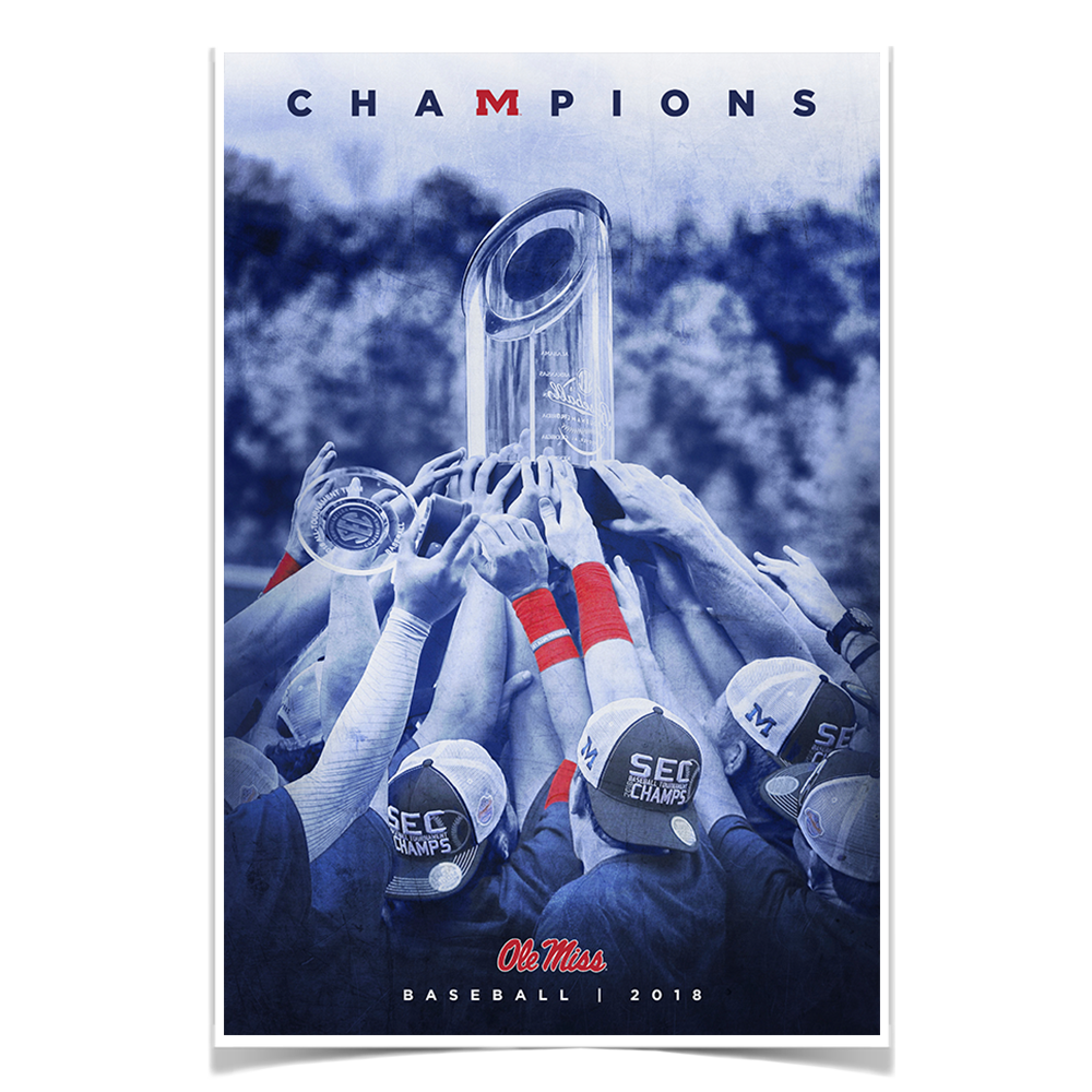 Ole Miss Rebels - SEC Baseball Champs - College Wall Art #Canvas