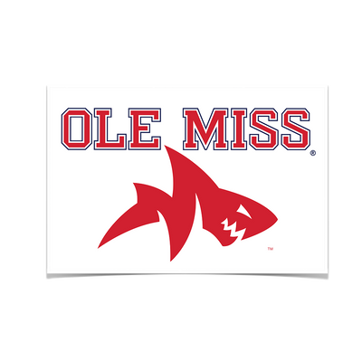 Ole Miss Rebels - Ole Miss Land Shark - College Wall Art #Poster