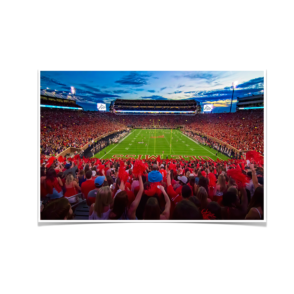 Ole Miss Rebels - Land Shark Sunset - College Wall Art #Canvas