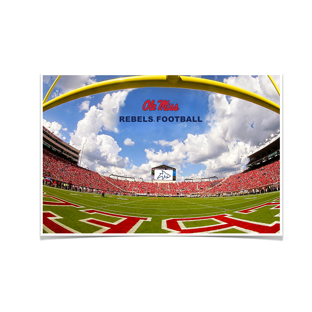 Ole Miss Rebels - End Zone Rebel Football - College Wall Art #Canvas